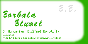 borbala blumel business card