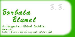 borbala blumel business card